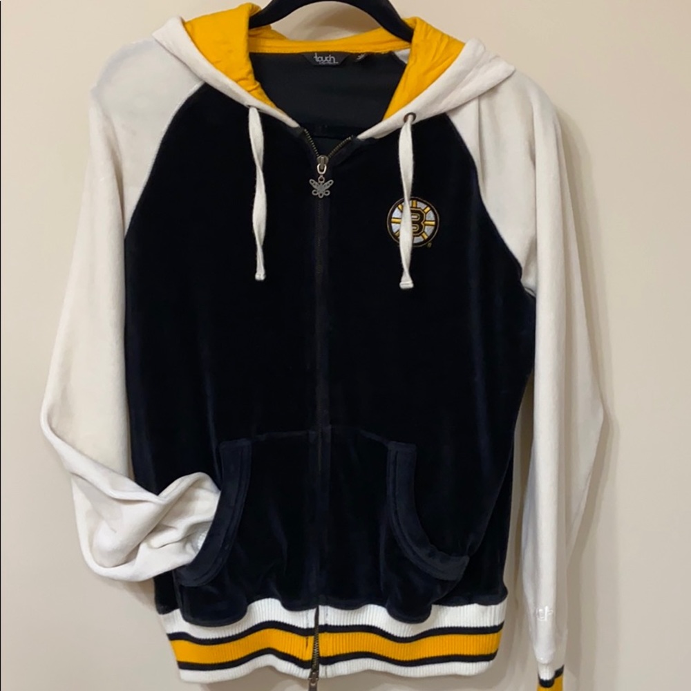 TOUCH VELOUR BOSTON BRUINS TRACK JACKET